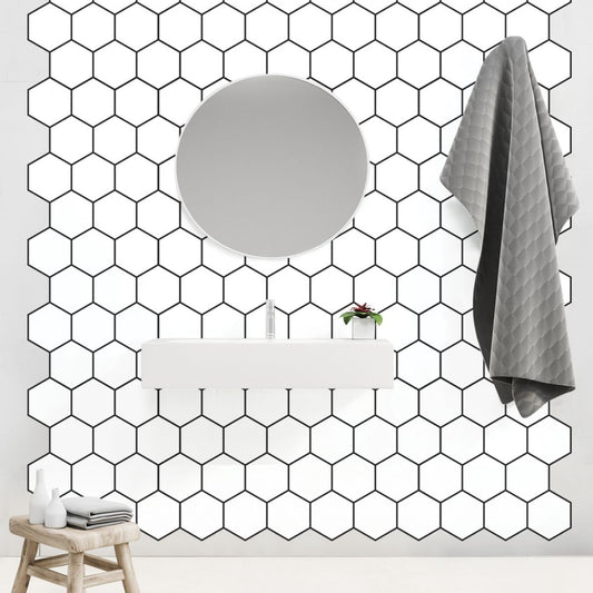 Peel and Stick Tiles Hexagonal Plastic Waterproof Peel & Stick Tile for Shower 2-Pack Clearhalo 'Flooring 'Home Improvement' 'home_improvement' 'home_improvement_peel_stick_blacksplash' 'Peel & Stick Backsplash Tile' 'peel_stick_blacksplash' 'Walls & Ceilings' Walls and Ceiling' 1200x1200_f6195cb5-dbc4-4daa-94f5-b314697de6ff