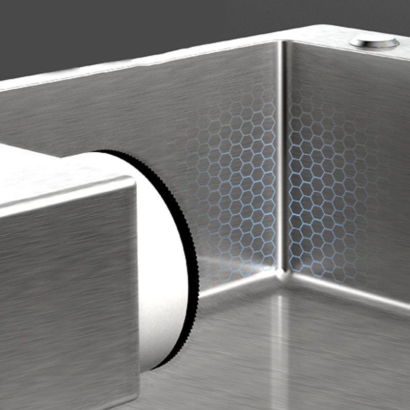 Classic Style Kitchen Sink Stainless Steel 3 Holes Kitchen Sink with Drain Strainer Kit Clearhalo 'Home Improvement' 'home_improvement' 'home_improvement_kitchen_sinks' 'Kitchen Remodel & Kitchen Fixtures' 'Kitchen Sinks & Faucet Components' 'Kitchen Sinks' 'kitchen_sinks' 1200x1200_f61ad67a-e272-49db-bb1c-c774787b2a11