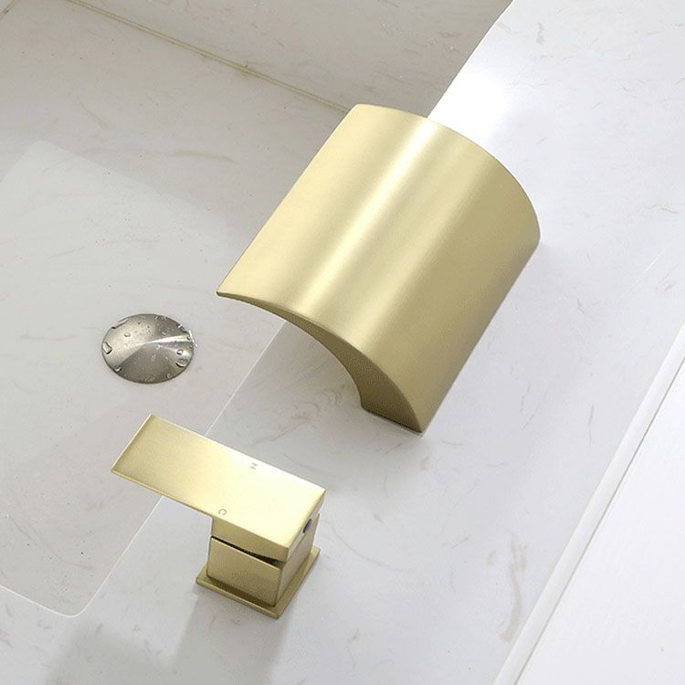 Brass Roman Bathtub Faucet Waterfall Spout Tub Faucet with Hand Shower Clearhalo 'Bathroom Remodel & Bathroom Fixtures' 'Bathtub Faucets' 'bathtub_faucets' 'Home Improvement' 'home_improvement' 'home_improvement_bathtub_faucets' 1200x1200_f65178ef-f6a7-4b8e-9a40-a769de04bf38