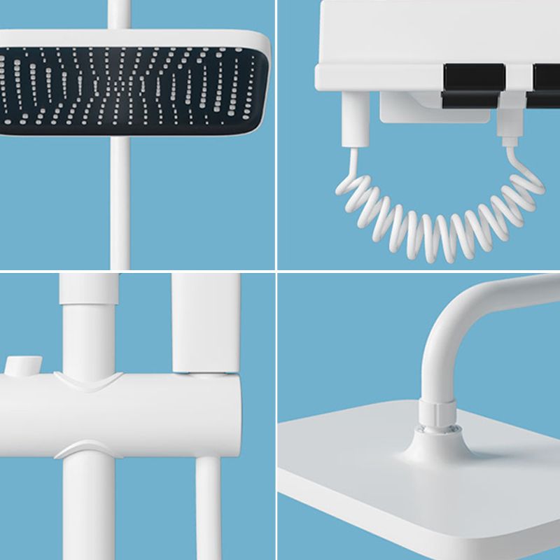 Modern Shower Head Combo Stainless Steel Slide Bar Included Wall Mounted Shower System Clearhalo 'Bathroom Remodel & Bathroom Fixtures' 'Home Improvement' 'home_improvement' 'home_improvement_shower_faucets' 'Shower Faucets & Systems' 'shower_faucets' 'Showers & Bathtubs Plumbing' 'Showers & Bathtubs' 1200x1200_f665bdc5-eeae-4084-95bd-fedfdbd4fe57