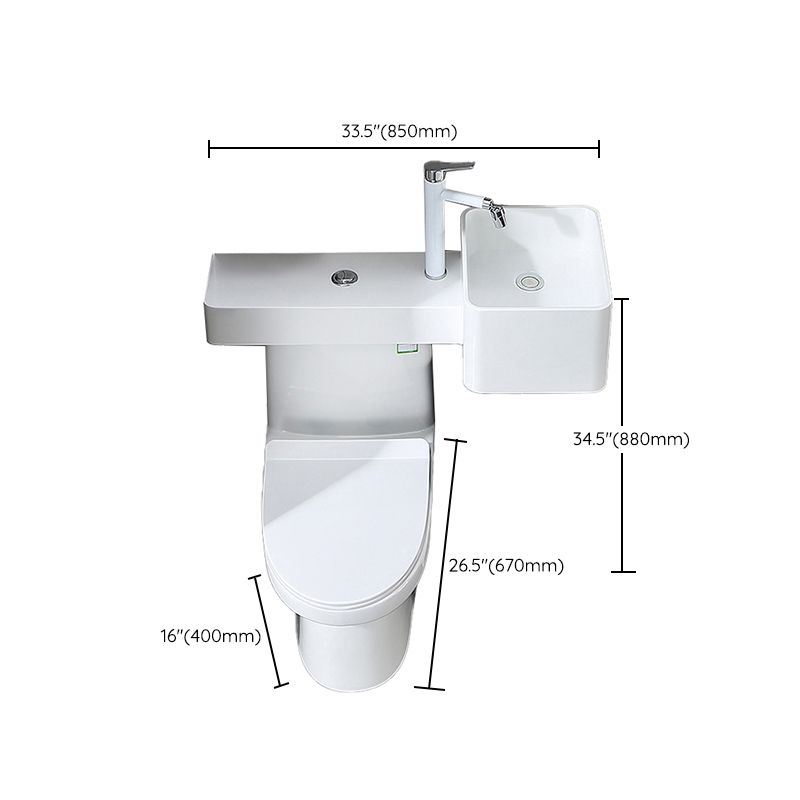 Contemporary Flush Toilet Floor Mount One-Piece Toilet Toilet Bowl Clearhalo 'Bathroom Remodel & Bathroom Fixtures' 'Home Improvement' 'home_improvement' 'home_improvement_toilets' 'Toilets & Bidets' 'Toilets' 1200x1200_f688a357-3e01-48a0-9a65-2e91919c2a84