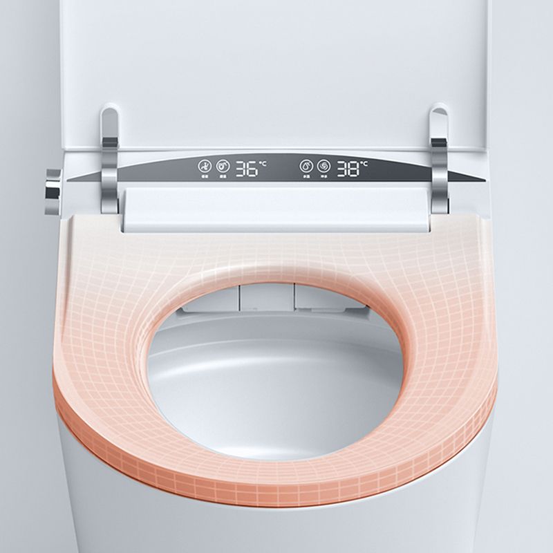 Smart Toilet White Elongated Rust Resistant Ceramic Foot Sensor Flush Toilet with Tank Clearhalo 'Bathroom Remodel & Bathroom Fixtures' 'Bidets' 'Home Improvement' 'home_improvement' 'home_improvement_bidets' 'Toilets & Bidets' 1200x1200_f68b4f40-9bae-453d-acf5-886db99bd688
