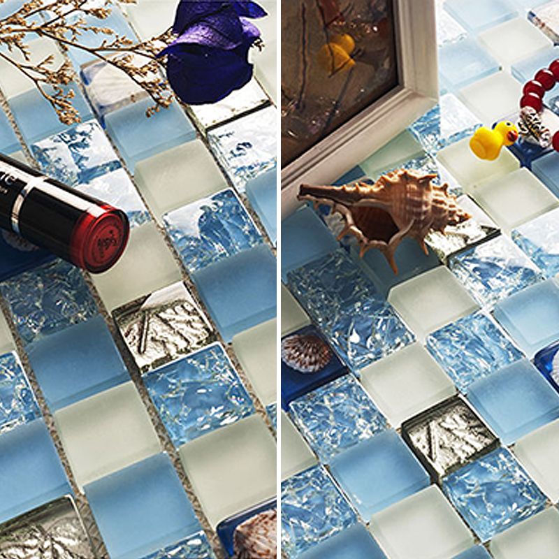 Grid Floor and Wall Tile Contemporary Glass Floor and Wall Tile Clearhalo 'Floor Tiles & Wall Tiles' 'floor_tiles_wall_tiles' 'Flooring 'Home Improvement' 'home_improvement' 'home_improvement_floor_tiles_wall_tiles' Walls and Ceiling' 1200x1200_f6a04480-945a-4f44-89f7-e8bf65a3138a
