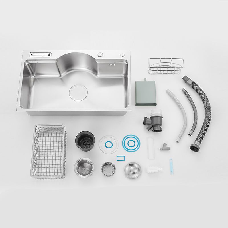 Modern Style Kitchen Sink Dirt Resistant Drop-In Kitchen Sink Clearhalo 'Home Improvement' 'home_improvement' 'home_improvement_kitchen_sinks' 'Kitchen Remodel & Kitchen Fixtures' 'Kitchen Sinks & Faucet Components' 'Kitchen Sinks' 'kitchen_sinks' 1200x1200_f6b129f8-70a0-439b-875c-b7e64b65df3e