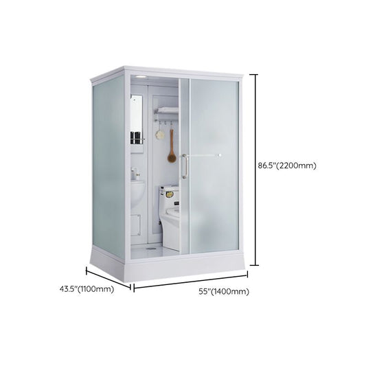 White Rectangular Shower Stall Tempered Glass Shower Enclosure without toilet Clearhalo 'Bathroom Remodel & Bathroom Fixtures' 'Home Improvement' 'home_improvement' 'home_improvement_shower_stalls_enclosures' 'Shower Stalls & Enclosures' 'shower_stalls_enclosures' 'Showers & Bathtubs' 1200x1200_f6b3edb9-bd7e-4f20-b985-ba0a524a8482