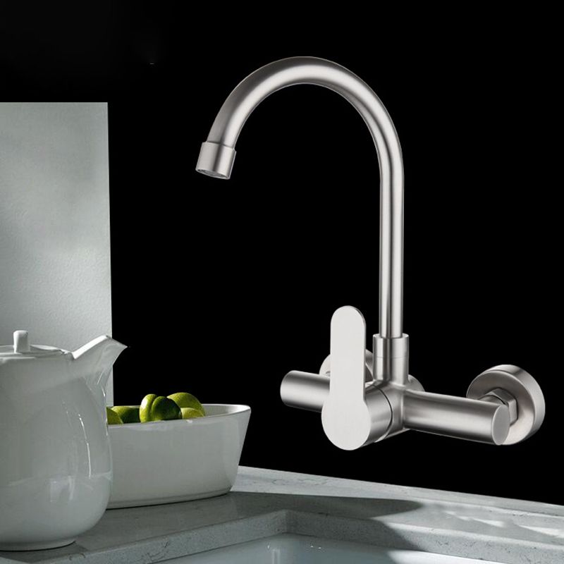 Contemporary 2-Function Kitchen Faucet 1-Handle Faucet with Stainless Steel Clearhalo 'Home Improvement' 'home_improvement' 'home_improvement_kitchen_faucets' 'Kitchen Faucets' 'Kitchen Remodel & Kitchen Fixtures' 'Kitchen Sinks & Faucet Components' 'kitchen_faucets' 1200x1200_f6c520ef-e5af-4db1-8c0f-3dd28c7dbe41