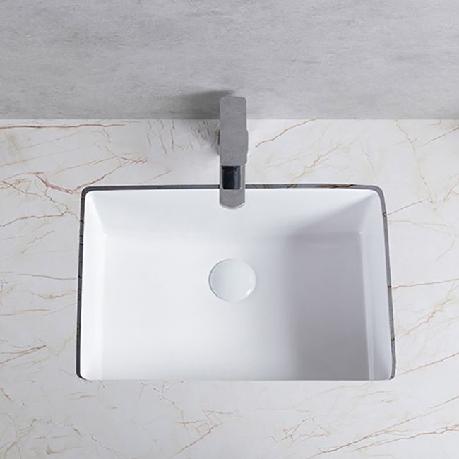 Traditional Undermount Bathroom Sink Porcelain Rectangular with Basin Basin Sink Only Clearhalo 'Bathroom Remodel & Bathroom Fixtures' 'Bathroom Sinks & Faucet Components' 'Bathroom Sinks' 'bathroom_sink' 'Home Improvement' 'home_improvement' 'home_improvement_bathroom_sink' 1200x1200_f6c5e4cd-14cb-4b45-8117-6e71c60c4b65