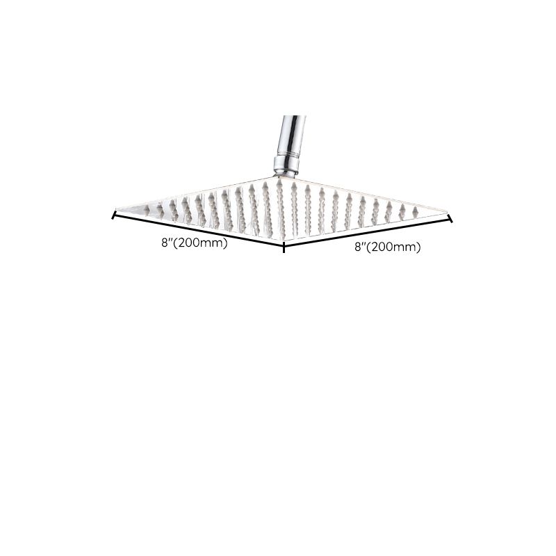 Wall-Mount Shower Head Stainless Steel Fixed Shower Head with Shower Arm Clearhalo 'Bathroom Remodel & Bathroom Fixtures' 'Home Improvement' 'home_improvement' 'home_improvement_shower_heads' 'Shower Heads' 'shower_heads' 'Showers & Bathtubs Plumbing' 'Showers & Bathtubs' 1200x1200_f6d28609-e79b-4fbd-a4a1-6b883e9f7db8