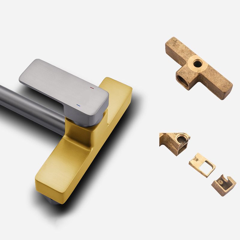 Contemporary Single Handle Kitchen Faucet 1 Hold Bar Faucet in Gray Clearhalo 'Home Improvement' 'home_improvement' 'home_improvement_kitchen_faucets' 'Kitchen Faucets' 'Kitchen Remodel & Kitchen Fixtures' 'Kitchen Sinks & Faucet Components' 'kitchen_faucets' 1200x1200_f6d7227a-85ec-49b4-b730-32a595a35fea