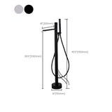 Traditional Style Freestanding Tub Filler Pure Color Floor Mount Freestanding Tub Filler Clearhalo 'Bathroom Remodel & Bathroom Fixtures' 'Bathtub Faucets' 'bathtub_faucets' 'Home Improvement' 'home_improvement' 'home_improvement_bathtub_faucets' 1200x1200_f6f5e545-4b80-4dec-bee4-2e829d4eb5c9