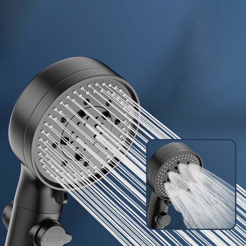 Bathroom Shower Head 5-Jet Round Hand Shower Holder Wall-Mount Shower Head Clearhalo 'Bathroom Remodel & Bathroom Fixtures' 'Home Improvement' 'home_improvement' 'home_improvement_shower_heads' 'Shower Heads' 'shower_heads' 'Showers & Bathtubs Plumbing' 'Showers & Bathtubs' 1200x1200_f6fb4d71-bd08-4cc5-a6d5-868b8b64d77a