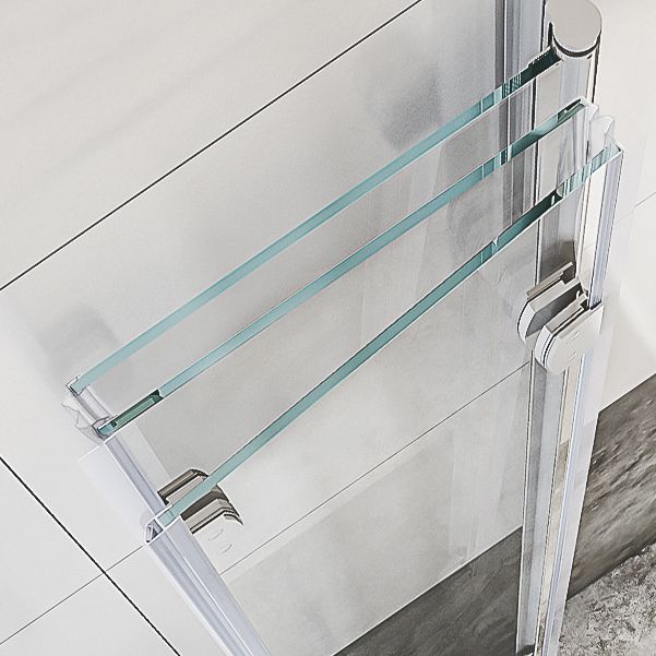 Semi Frameless Tempered Glass Shower Enclosure Folding Shower Screen Clearhalo 'Bathroom Remodel & Bathroom Fixtures' 'Home Improvement' 'home_improvement' 'home_improvement_shower_stalls_enclosures' 'Shower Stalls & Enclosures' 'shower_stalls_enclosures' 'Showers & Bathtubs' 1200x1200_f7023c57-2785-4e2e-9642-0a451edc6bdd