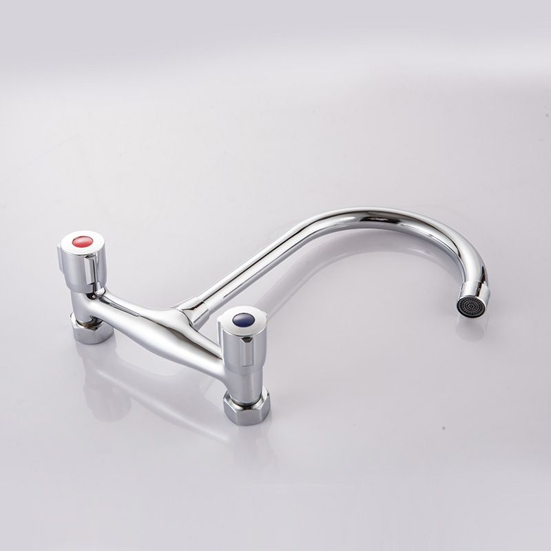Wall Mounted Metal Tub Filler Double Knob Handles Kitchen Faucet Clearhalo 'Home Improvement' 'home_improvement' 'home_improvement_kitchen_faucets' 'Kitchen Faucets' 'Kitchen Remodel & Kitchen Fixtures' 'Kitchen Sinks & Faucet Components' 'kitchen_faucets' 1200x1200_f706c14a-3f8b-4f61-9e1d-bf5e82a52bf9