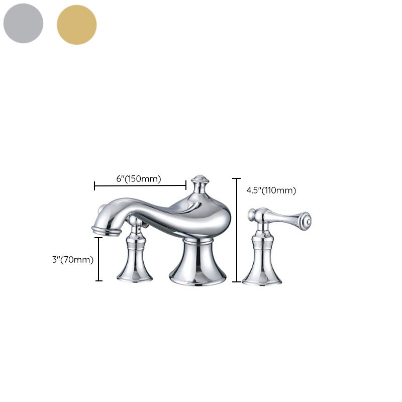Traditional Deck Mounted Bronze Roman Tub Faucet Low Arc Roman Tub Faucet Set Clearhalo 'Bathroom Remodel & Bathroom Fixtures' 'Bathtub Faucets' 'bathtub_faucets' 'Home Improvement' 'home_improvement' 'home_improvement_bathtub_faucets' 1200x1200_f7194c2f-ef0d-4e98-8e47-9ea64aac0797