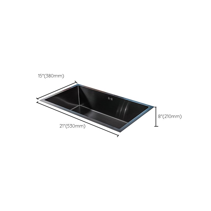 Black Single Bowl Kitchen Sink Stainless Steel Sink with Soap Dispenser Clearhalo 'Home Improvement' 'home_improvement' 'home_improvement_kitchen_sinks' 'Kitchen Remodel & Kitchen Fixtures' 'Kitchen Sinks & Faucet Components' 'Kitchen Sinks' 'kitchen_sinks' 1200x1200_f71b2e7c-cf56-43ab-ae00-422f3c8de436