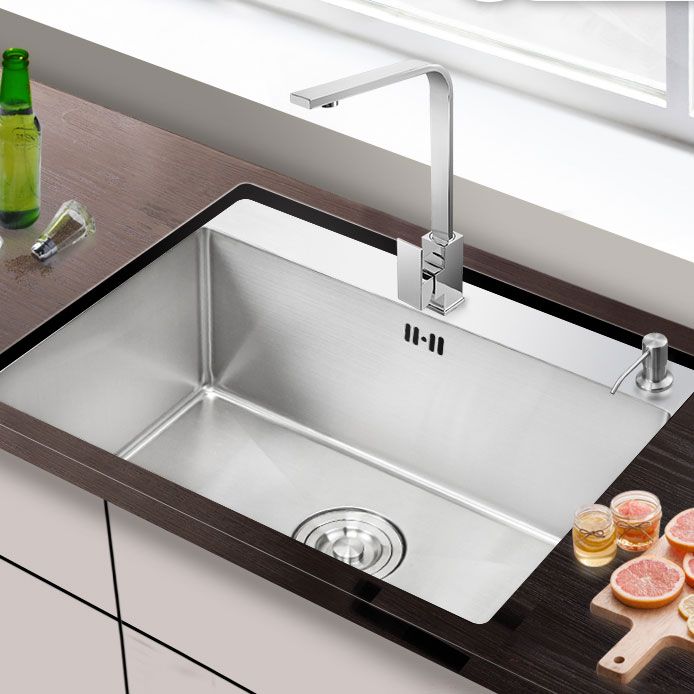 Drop-In Kitchen Sink with 2 Holes Stainless Steel Single Bowl Sink Clearhalo 'Home Improvement' 'home_improvement' 'home_improvement_kitchen_sinks' 'Kitchen Remodel & Kitchen Fixtures' 'Kitchen Sinks & Faucet Components' 'Kitchen Sinks' 'kitchen_sinks' 1200x1200_f723bc6d-17ac-4352-bb28-84b971984881