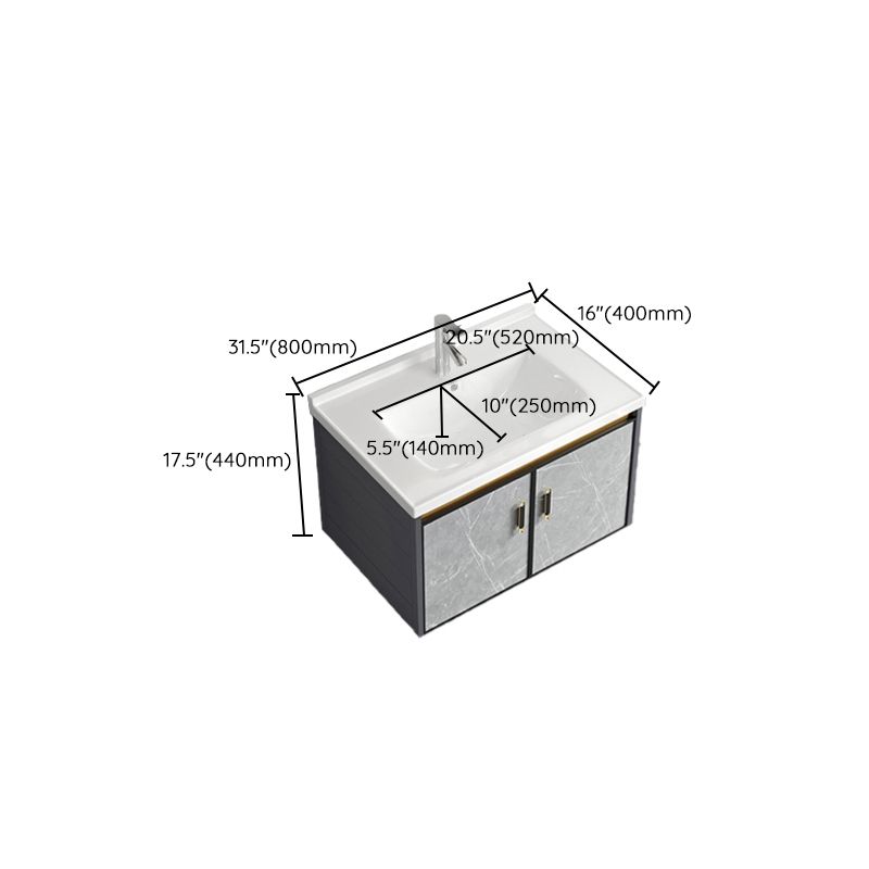 Vanity Sink Rectangular Ceramic Sink Drawer Storage Shelf Vanity Sink Clearhalo 'Bathroom Remodel & Bathroom Fixtures' 'Bathroom Vanities' 'bathroom_vanities' 'Home Improvement' 'home_improvement' 'home_improvement_bathroom_vanities' 1200x1200_f7268cde-6957-4ddb-b562-8910cd2e8c58