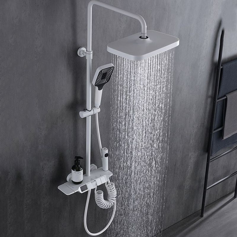 Wall Mounted Shower Metal Shower Faucet Arm Shower System with Slide Bar Clearhalo 'Bathroom Remodel & Bathroom Fixtures' 'Home Improvement' 'home_improvement' 'home_improvement_shower_faucets' 'Shower Faucets & Systems' 'shower_faucets' 'Showers & Bathtubs Plumbing' 'Showers & Bathtubs' 1200x1200_f757d6fb-7ee6-499c-9411-04324f8db61c