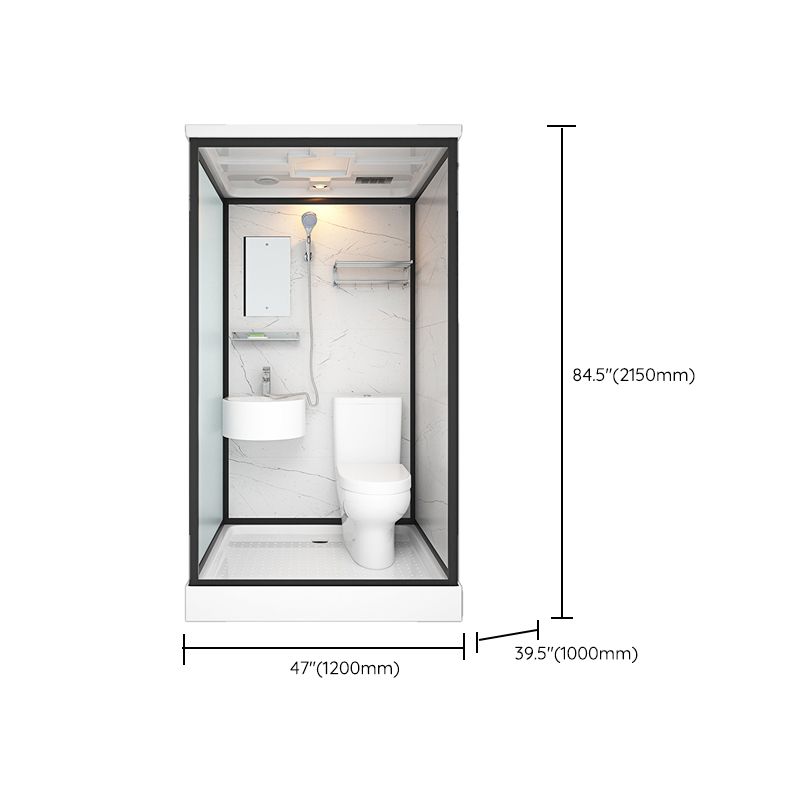 Rectangle Tempered Glass Shower Stall Clear Framed Shower Enclosure Clearhalo 'Bathroom Remodel & Bathroom Fixtures' 'Home Improvement' 'home_improvement' 'home_improvement_shower_stalls_enclosures' 'Shower Stalls & Enclosures' 'shower_stalls_enclosures' 'Showers & Bathtubs' 1200x1200_f7616213-6f6c-4d38-88ed-3cf70f46a062