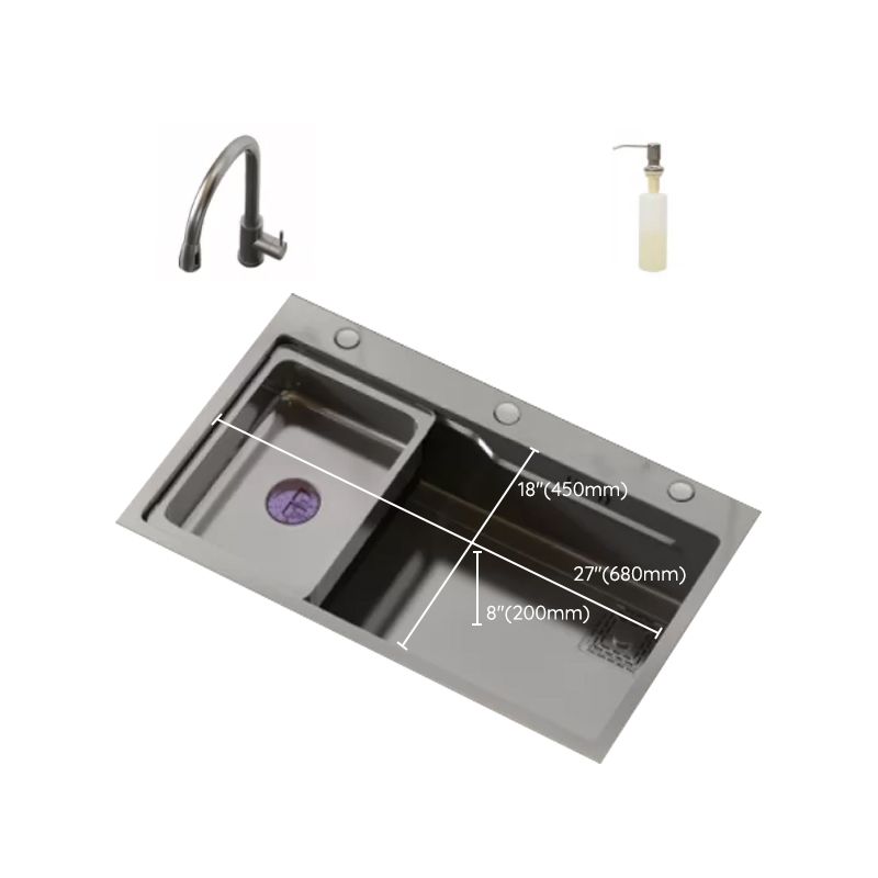 Modern Workstation Sink Stainless Steel with Drain Strainer Kit Workstation Ledge Clearhalo 'Home Improvement' 'home_improvement' 'home_improvement_kitchen_sinks' 'Kitchen Remodel & Kitchen Fixtures' 'Kitchen Sinks & Faucet Components' 'Kitchen Sinks' 'kitchen_sinks' 1200x1200_f7906f4d-62da-41ac-9b1a-ef718e5fec60