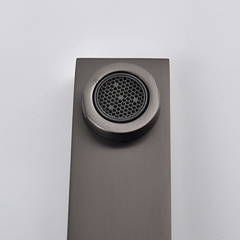 Modern 1-Handle Bathroom Sink Faucet 2 Hole Wall Mounted Bathroom Faucet Brass Clearhalo 'Bathroom Remodel & Bathroom Fixtures' 'Bathroom Sink Faucets' 'Bathroom Sinks & Faucet Components' 'bathroom_sink_faucets' 'Home Improvement' 'home_improvement' 'home_improvement_bathroom_sink_faucets' 1200x1200_f7bf30fc-3b60-4cc6-9268-e4f85ea0a3e7