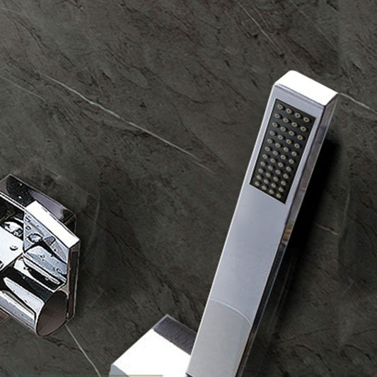 Modern Waterfall Bath Faucet Solid Color Wall Mounted Bathroom Faucet Clearhalo 'Bathroom Remodel & Bathroom Fixtures' 'Bathtub Faucets' 'bathtub_faucets' 'Home Improvement' 'home_improvement' 'home_improvement_bathtub_faucets' 1200x1200_f7c87a29-7f30-45a1-829c-9a3da8b2aa4b