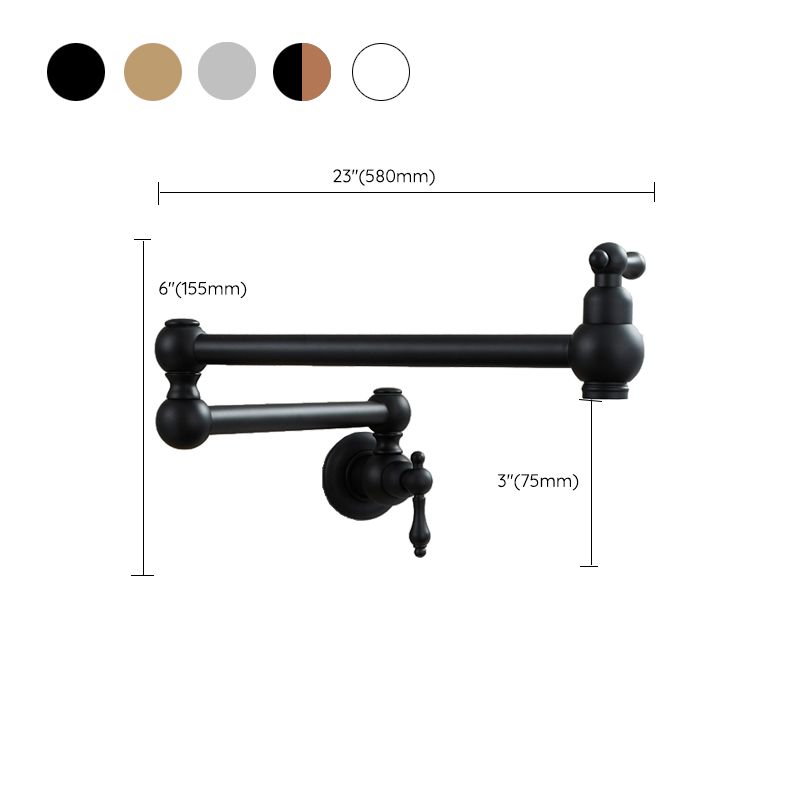 Modern Double Handles One Handle Wall Mounted Pot Filler Low Arc Profile Filler Clearhalo 'Home Improvement' 'home_improvement' 'home_improvement_kitchen_faucets' 'Kitchen Faucets' 'Kitchen Remodel & Kitchen Fixtures' 'Kitchen Sinks & Faucet Components' 'kitchen_faucets' 1200x1200_f7d7842a-a592-4caa-b42a-64b888fb9b50
