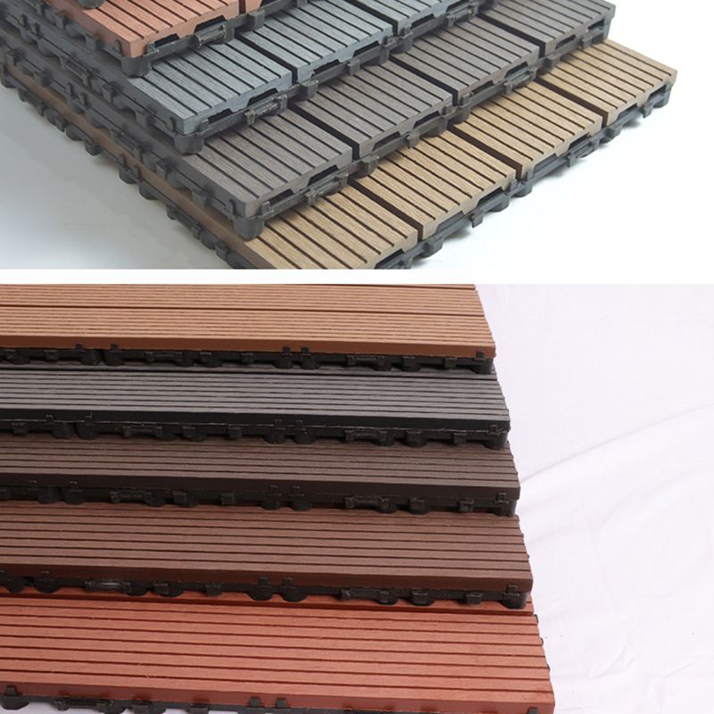 Wire Brushed Wood Floor Tile Click Lock Engineered Wood for Patio Garden Clearhalo 'Flooring 'Hardwood Flooring' 'hardwood_flooring' 'Home Improvement' 'home_improvement' 'home_improvement_hardwood_flooring' Walls and Ceiling' 1200x1200_f7e7a627-0424-43f5-aeeb-7e71109ce2ec