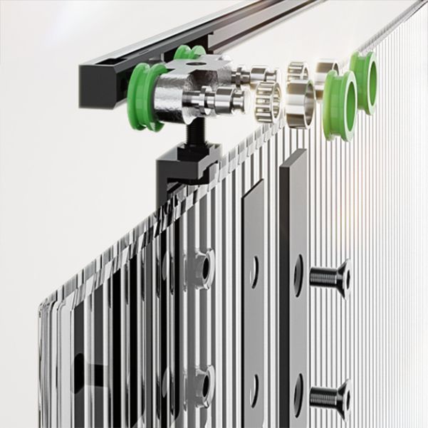 Glass and Metal Shower Door Simple One-Line Shower Black Bath Door Clearhalo 'Bathroom Remodel & Bathroom Fixtures' 'Home Improvement' 'home_improvement' 'home_improvement_shower_tub_doors' 'Shower and Tub Doors' 'shower_tub_doors' 'Showers & Bathtubs' 1200x1200_f7f2989d-1bb3-438f-8dae-fe577416d228