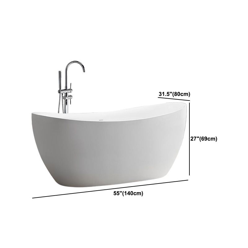 Modern Acrylic Bathtub Home and Hotel Freestanding Bath Tub in White Clearhalo 'Bathroom Remodel & Bathroom Fixtures' 'Bathtubs' 'Home Improvement' 'home_improvement' 'home_improvement_bathtubs' 'Showers & Bathtubs' 1200x1200_f7fd9b88-58ab-4407-8d20-242dda418c89
