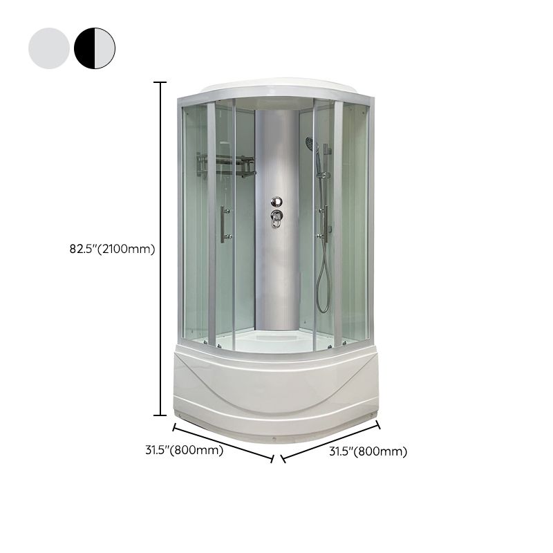 Round Tub & Shower Kit Double Sliding Tempered Glass Tub & Shower Kit Clearhalo 'Bathroom Remodel & Bathroom Fixtures' 'Home Improvement' 'home_improvement' 'home_improvement_shower_stalls_enclosures' 'Shower Stalls & Enclosures' 'shower_stalls_enclosures' 'Showers & Bathtubs' 1200x1200_f80655ce-67f3-4826-9acc-94d1630d57da
