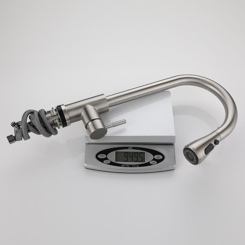 Modern Touch Sensor Kitchen Faucet Stainless Steel Swivel Spout with Pull down Sprayer Clearhalo 'Home Improvement' 'home_improvement' 'home_improvement_kitchen_faucets' 'Kitchen Faucets' 'Kitchen Remodel & Kitchen Fixtures' 'Kitchen Sinks & Faucet Components' 'kitchen_faucets' 1200x1200_f807dd4a-d580-4b08-a157-8e99a1bd3505