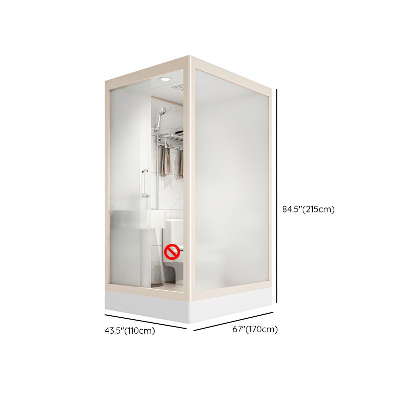 Rectangular Sliding Shower Enclosure Framed Shower Enclosure in White Clearhalo 'Bathroom Remodel & Bathroom Fixtures' 'Home Improvement' 'home_improvement' 'home_improvement_shower_stalls_enclosures' 'Shower Stalls & Enclosures' 'shower_stalls_enclosures' 'Showers & Bathtubs' 1200x1200_f83a171e-1e47-4d2b-a914-c74ef4f2cd5a