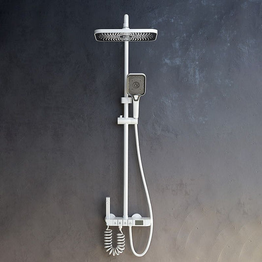 Modern Style Rectangle Shower System Spot Resist Copper Wall Mounted Shower System Clearhalo 'Bathroom Remodel & Bathroom Fixtures' 'Home Improvement' 'home_improvement' 'home_improvement_shower_faucets' 'Shower Faucets & Systems' 'shower_faucets' 'Showers & Bathtubs Plumbing' 'Showers & Bathtubs' 1200x1200_f83a8d2a-2668-431a-b036-2891a46e83c8