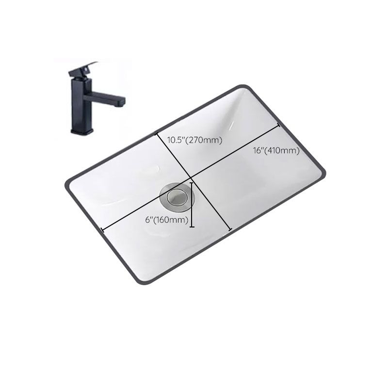 Traditional Undermount Vanity Sink Porcelain Rectangular with Pop-Up Drain Vessel Sink Clearhalo 'Bathroom Remodel & Bathroom Fixtures' 'Bathroom Sinks & Faucet Components' 'Bathroom Sinks' 'bathroom_sink' 'Home Improvement' 'home_improvement' 'home_improvement_bathroom_sink' 1200x1200_f83ad517-ce75-4306-9476-287da3dfd29d