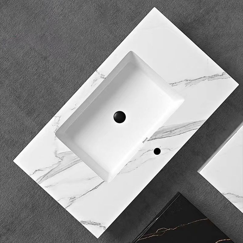 Creative Vanity Sink Mirror Wall-Mounted Bathroom Vanity Set in White Clearhalo 'Bathroom Remodel & Bathroom Fixtures' 'Bathroom Vanities' 'bathroom_vanities' 'Home Improvement' 'home_improvement' 'home_improvement_bathroom_vanities' 1200x1200_f843f10d-e3ee-4261-b44f-7d2931886cdb