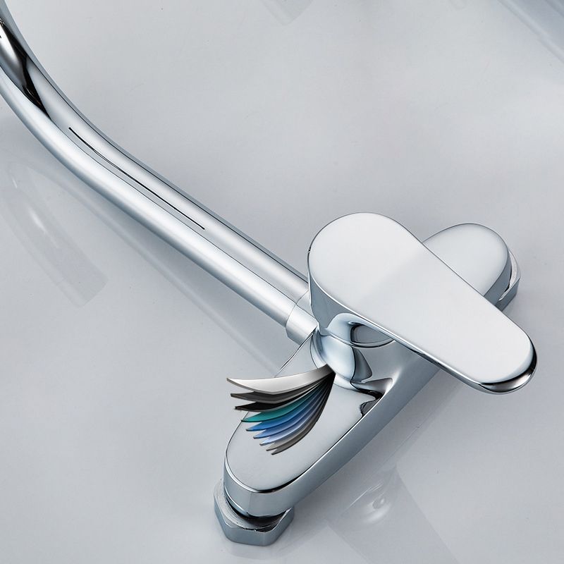 Modern Kitchen Tub Faucet Knob Two Handle Wall Mounted Faucet Clearhalo 'Home Improvement' 'home_improvement' 'home_improvement_kitchen_faucets' 'Kitchen Faucets' 'Kitchen Remodel & Kitchen Fixtures' 'Kitchen Sinks & Faucet Components' 'kitchen_faucets' 1200x1200_f86bb891-85db-4c0d-a670-5d6353a35030