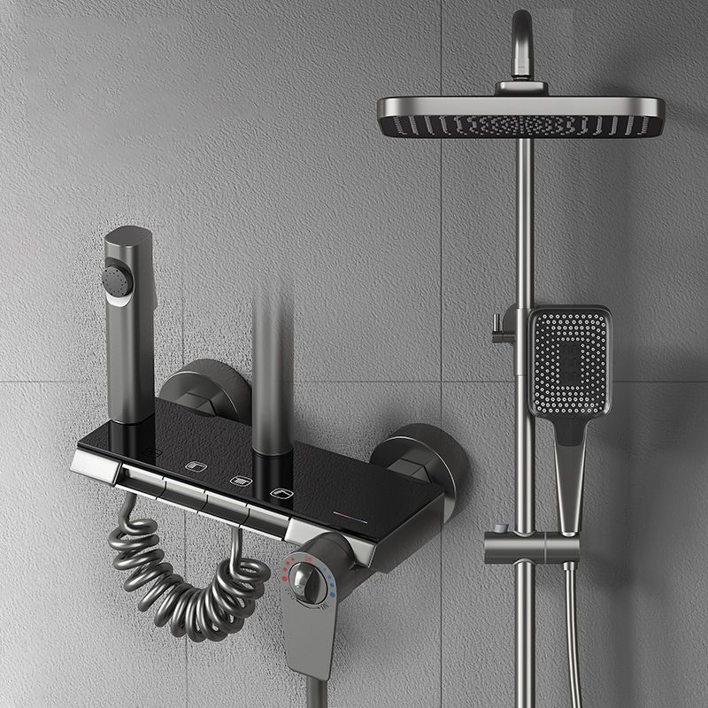 Modern Brass Shower Faucet Valve Included Wall Mounted Shower Combo Clearhalo 'Bathroom Remodel & Bathroom Fixtures' 'Home Improvement' 'home_improvement' 'home_improvement_shower_faucets' 'Shower Faucets & Systems' 'shower_faucets' 'Showers & Bathtubs Plumbing' 'Showers & Bathtubs' 1200x1200_f8788c5f-39bb-465c-8fa8-62717fa5d3ac