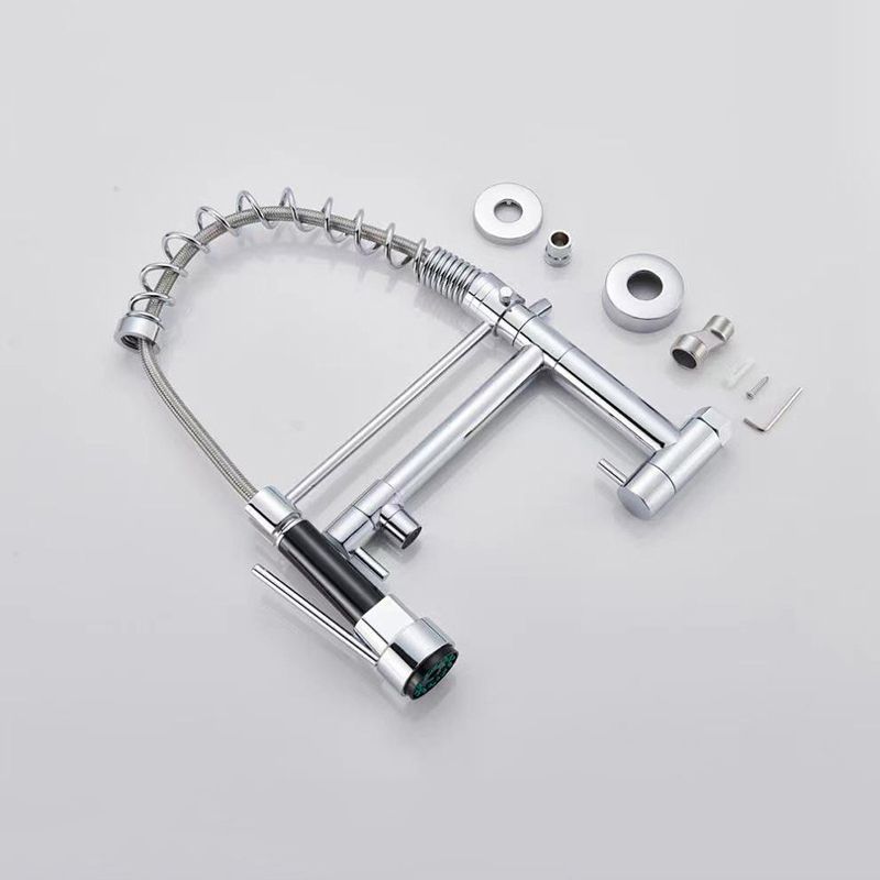 Modern 1-Handle Faucet Touchless Spring Spout Standard Kitchen Faucet Clearhalo 'Home Improvement' 'home_improvement' 'home_improvement_kitchen_faucets' 'Kitchen Faucets' 'Kitchen Remodel & Kitchen Fixtures' 'Kitchen Sinks & Faucet Components' 'kitchen_faucets' 1200x1200_f881d762-dfc3-47fa-8d1f-1728255b9bc1