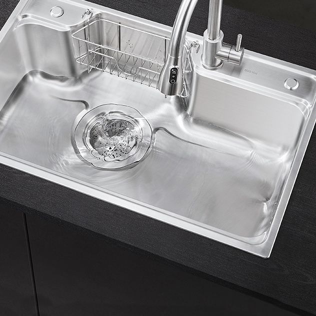 Classic Stainless Steel Sink Overflow Hole Kitchen Sink with Faucet Clearhalo 'Home Improvement' 'home_improvement' 'home_improvement_kitchen_sinks' 'Kitchen Remodel & Kitchen Fixtures' 'Kitchen Sinks & Faucet Components' 'Kitchen Sinks' 'kitchen_sinks' 1200x1200_f8827177-1e92-4755-8ffc-ff3501f0c1b8