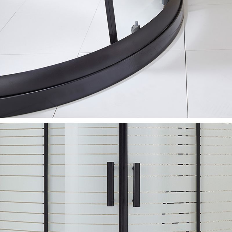 Corner Round Framed Shower Kit Double Sliding Double Sliding Shower Kit Clearhalo 'Bathroom Remodel & Bathroom Fixtures' 'Home Improvement' 'home_improvement' 'home_improvement_shower_stalls_enclosures' 'Shower Stalls & Enclosures' 'shower_stalls_enclosures' 'Showers & Bathtubs' 1200x1200_f885b67d-0ce3-45bb-8d03-c43479d3e56b