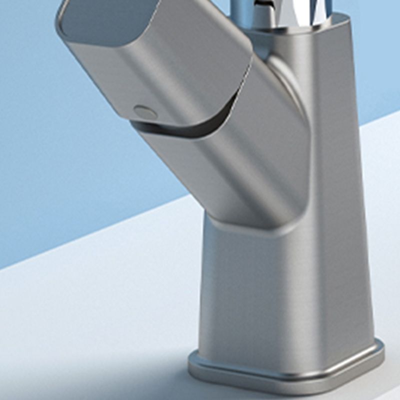 Modern Swivel Spout Vessel Faucet Centerset Bathroom Faucet with Knob Handle Clearhalo 'Bathroom Remodel & Bathroom Fixtures' 'Bathroom Sink Faucets' 'Bathroom Sinks & Faucet Components' 'bathroom_sink_faucets' 'Home Improvement' 'home_improvement' 'home_improvement_bathroom_sink_faucets' 1200x1200_f88f379a-4b26-494b-bfdc-93afce9daf2b