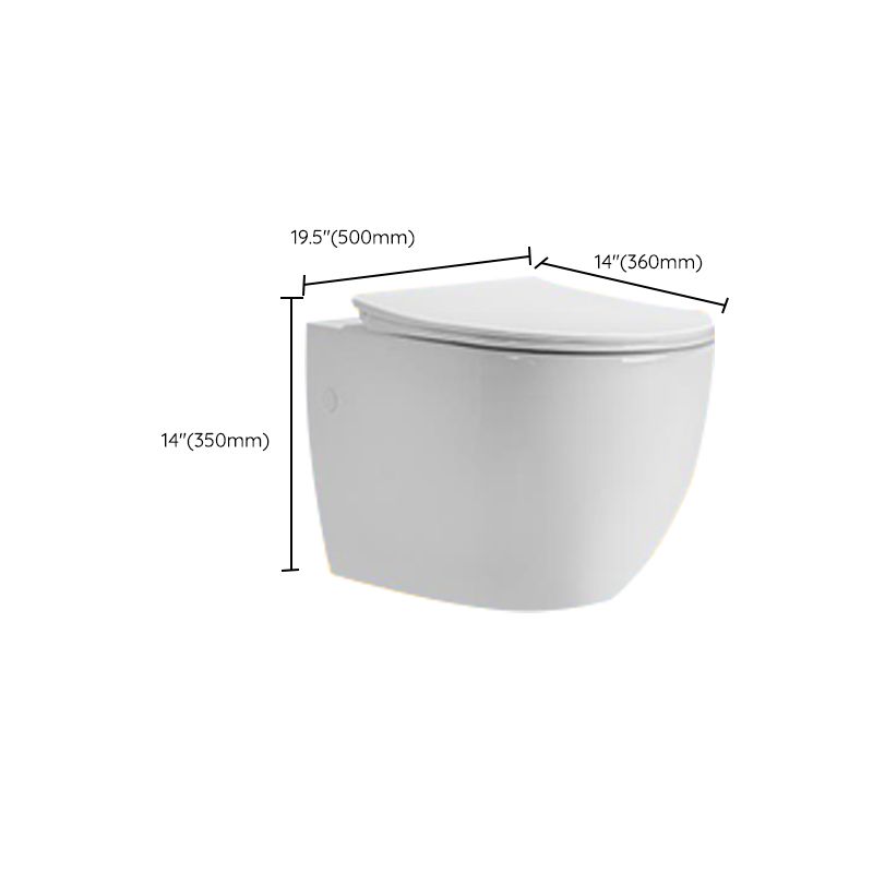 Elongated Wall Hung Toilet Set Vitreous China Wall Mounted Bidet Clearhalo 'Bathroom Remodel & Bathroom Fixtures' 'Bidets' 'Home Improvement' 'home_improvement' 'home_improvement_bidets' 'Toilets & Bidets' 1200x1200_f897295a-a7a0-4b1d-8237-efb13ae91614