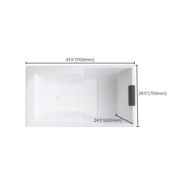 Acrylic Bath Drop in Soaking White Rectangular Modern Left-Hand Bathtub Clearhalo 'Bathroom Remodel & Bathroom Fixtures' 'Bathtubs' 'Home Improvement' 'home_improvement' 'home_improvement_bathtubs' 'Showers & Bathtubs' 1200x1200_f89b0b7e-8bfb-4e19-ad18-ba6d541c9656