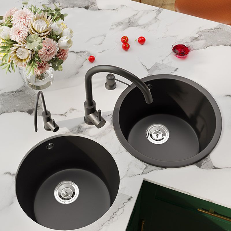 Quartz Kitchen Sink Undermount Round Shape Kitchen Bar Sink with Basket Strainer Clearhalo 'Home Improvement' 'home_improvement' 'home_improvement_kitchen_sinks' 'Kitchen Remodel & Kitchen Fixtures' 'Kitchen Sinks & Faucet Components' 'Kitchen Sinks' 'kitchen_sinks' 1200x1200_f8ab44ae-e12d-48f5-862c-72a4017e27cd