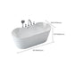 Modern Acrylic White Bathtub Ellipse Back to Wall with Drain Bath Tub Clearhalo 'Bathroom Remodel & Bathroom Fixtures' 'Bathtubs' 'Home Improvement' 'home_improvement' 'home_improvement_bathtubs' 'Showers & Bathtubs' 1200x1200_f8e9e8ef-df63-460a-9d70-0b6abc448347