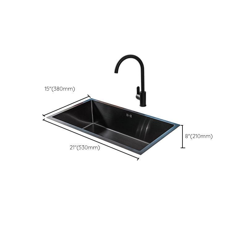 Black Single Bowl Kitchen Sink Stainless Steel Sink with Soap Dispenser Clearhalo 'Home Improvement' 'home_improvement' 'home_improvement_kitchen_sinks' 'Kitchen Remodel & Kitchen Fixtures' 'Kitchen Sinks & Faucet Components' 'Kitchen Sinks' 'kitchen_sinks' 1200x1200_f8ea447f-5a6c-4c70-8a00-29d78d121b20