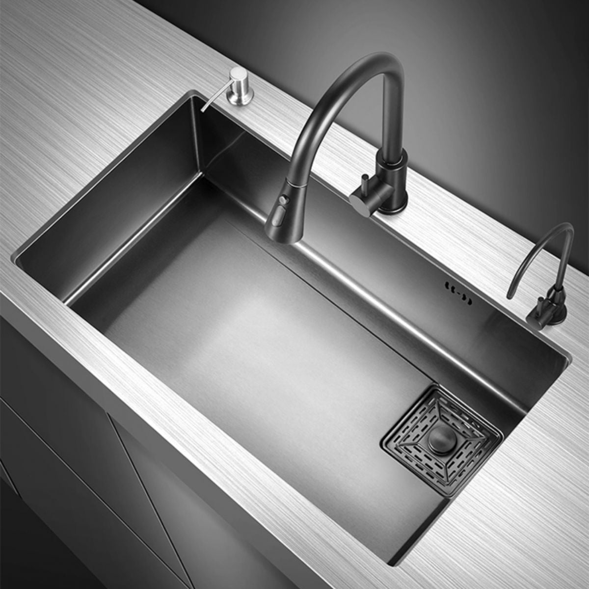 Modern Style Kitchen Sink Stainless Steel Noise-cancelling Design Kitchen Sink Clearhalo 'Home Improvement' 'home_improvement' 'home_improvement_kitchen_sinks' 'Kitchen Remodel & Kitchen Fixtures' 'Kitchen Sinks & Faucet Components' 'Kitchen Sinks' 'kitchen_sinks' 1200x1200_f8fac55a-2ff3-4278-9ced-823fc52315b0