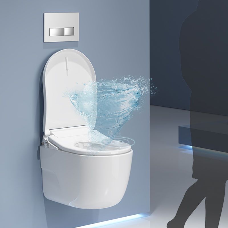 Contemporary Elongated Ceramic Warm Air Dryer Smart Bidet in White Clearhalo 'Bathroom Remodel & Bathroom Fixtures' 'Bidets' 'Home Improvement' 'home_improvement' 'home_improvement_bidets' 'Toilets & Bidets' 1200x1200_f9208df3-55fe-4730-8f02-5b9b01a4f466