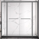 Modern Double Sliding Shower Door Frame Clear Metal Shower Bath Door Clearhalo 'Bathroom Remodel & Bathroom Fixtures' 'Home Improvement' 'home_improvement' 'home_improvement_shower_tub_doors' 'Shower and Tub Doors' 'shower_tub_doors' 'Showers & Bathtubs' 1200x1200_f941e226-6309-4e13-8786-d669ee19bfef